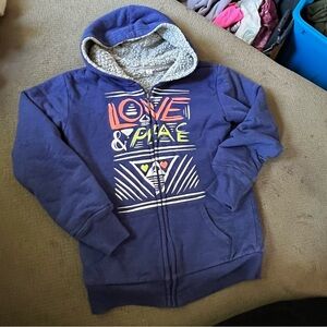 Mudd Purple Hoodie with Colorful Graphic